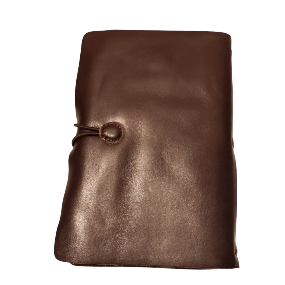 LINSHI TASKS Genuine Leather Journal Planner Folio Wallet Organizer Brown - Picture 8 of 16